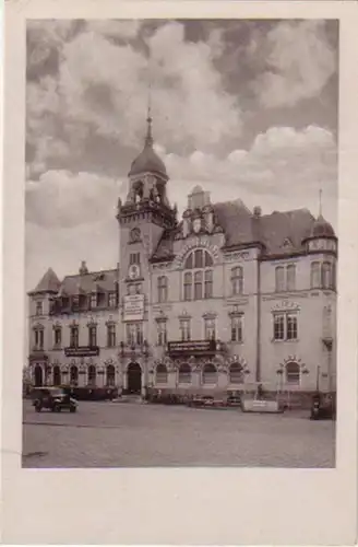 10596 Ak Bad Lausick Rathaus mit Post 1955