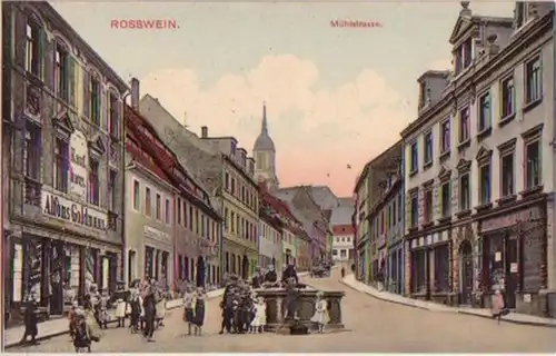 10589 Ak Rosswein Mühlstraße Kaufhaus 1906