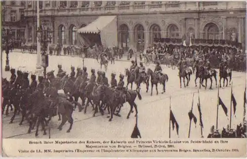 10508 Ak Bruxelles visite allemande de l'empereur 1910