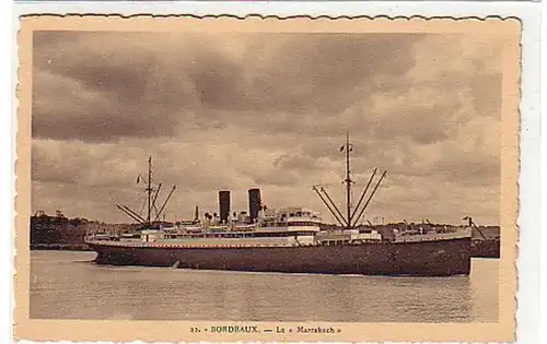 10505 Ak Bordeaux Dampfer "Marrakesch" um 1930