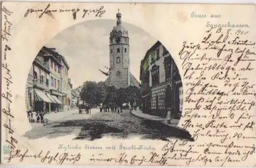 10495 Ak Gruss de Sangerhausen Kylische Strasse 1900