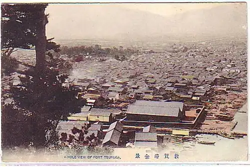 10491 Ak Whole View of Port Tsuruga Japan um 1920