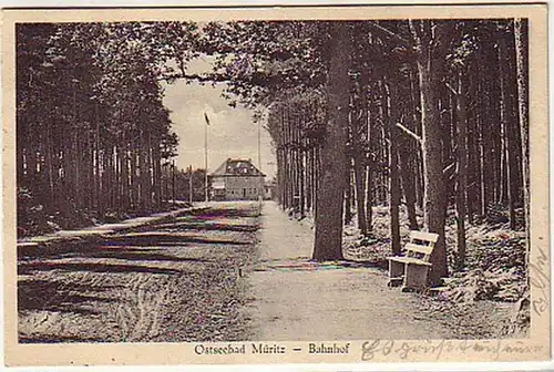10483 Ak Ostseebad Müritz Bahnhof 1928