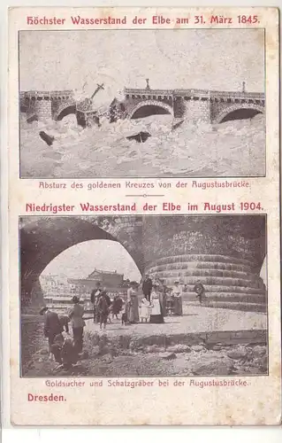 10475 Multi-image Ak Dresde Elbe niveaux d'eau 1845 -1904