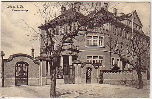 10469 Ak Löbau en Saxe Casernewache 1927