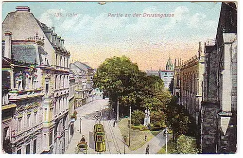 10459 Ak Köln Partie an der Drususgasse 1910