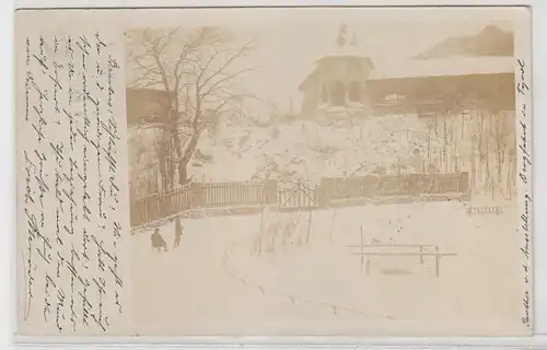 10448 Photo Ak Hambourg Vue hivernale 1901