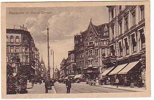 10410 Ak Hannover Georgstrasse avec des magasins vers 1930