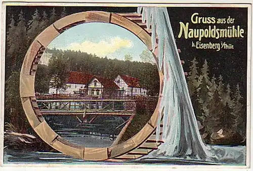 10356 Ak Lithographie Gruss aus Naupoldsmühle um 1920