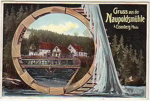 10356 Lithographie Ak Gruse de Naupoldsmühle vers 1920
