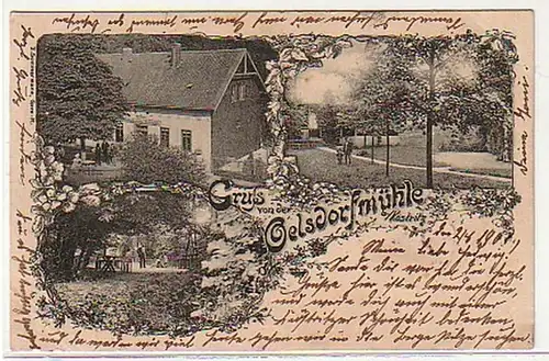 10340 Ak Salutation de la Oelsdorfmühle près de Köstriz 1901