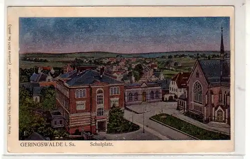 10337 Ak Geringswalde in Sachsen Schulplatz um 1910