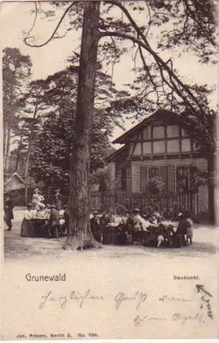 10333 Ak Grunewald Saubucht 1902