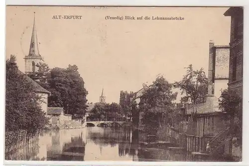 10331 Ak Alt Erfurt Vue sur le pont Lehmann 1908