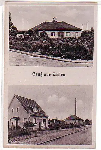 10322 Ak Gruß aus Zeesen Bahnhof um 1940