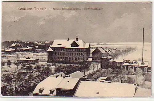 10285 Ak Gruß aus Trebbin Elektrizitätswerk 1917