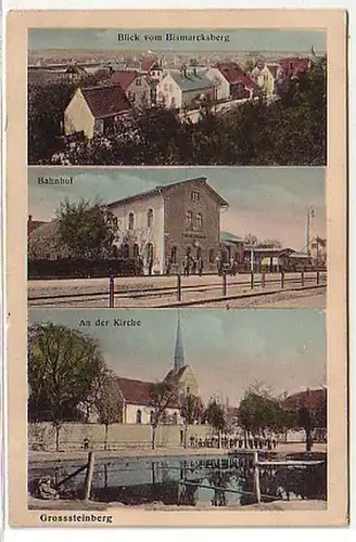 10274 Mehrbild Ak Grosssteinberg Bahnhof usw. 1913