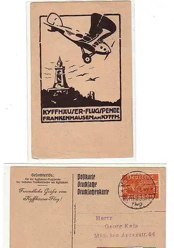 10273 Ak Kyffhäuser Flugspende Frankenhausen 1921