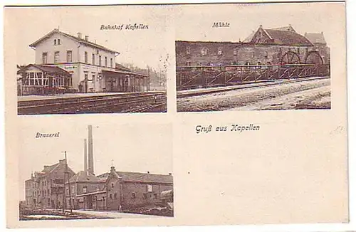 10258 Salutation multi-images Ak en chapelle Brasserie, etc. 1915