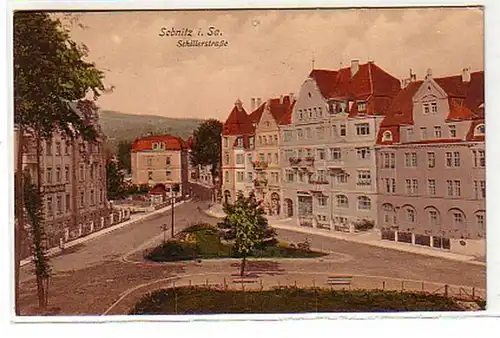 10254 Ak Sebnitz in Sachsen Schillerstrasse vers 1910