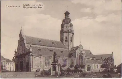 10250 Poste de terrain Ak Rupelmonde Belgique Eglise 1915