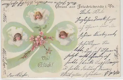 10215 Trèfle Ak Salutation de Friedrichroda en Thuringe. 1903