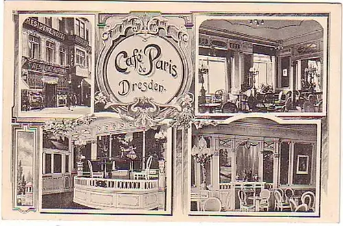 10197 Mehrbild Ak Dresden Cafe de Paris um 1920