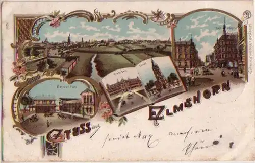 10182 Ak Lithographie Gruss aus Elmshorn 1902