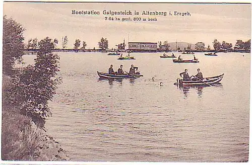 10181 Ak station de bateau Galgenteich à Altenberg vers 1910