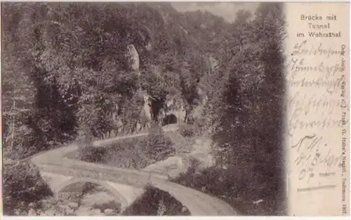 10176 Ak Pont avec tunnel dans le Wehrathal 1907