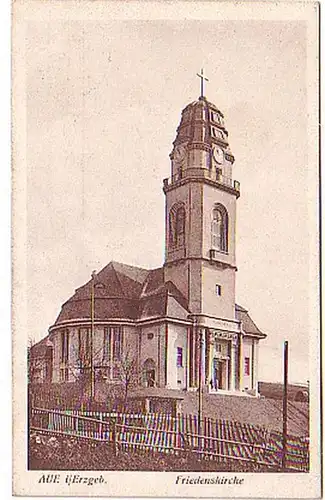 10170 Ak Aue im Erzgebirge Friedenskirche 1917