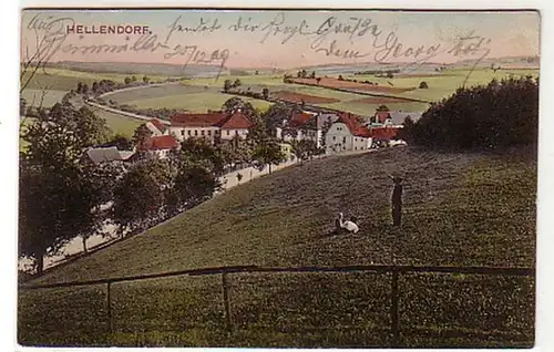 10162 Feldpost Ak Hellendorf in Sa. Totalansicht 1909