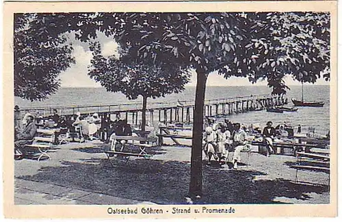 10156 Ak Balte balnéaire Göhren Plage et Promenade 1925