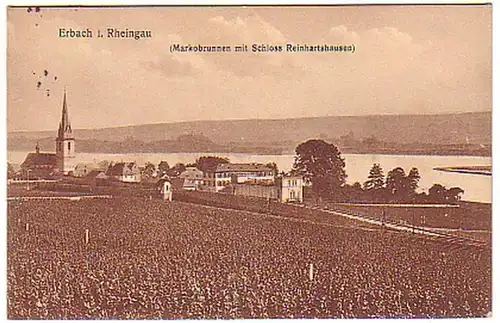 10147 Ak Erbach dans le Rhingau Vue totale 1910