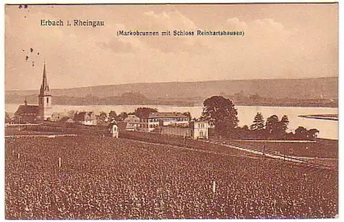 10147 Ak Erbach im Rheingau Totalansicht 1910