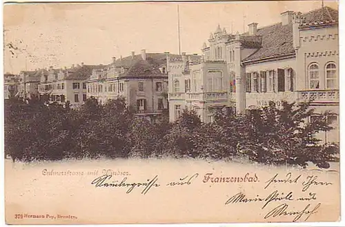 10146 Ak Franzensbad Culmerstrasse mit Windsor 1899