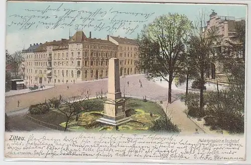 10132 Ak Zittau Haberkornplatz avec Reichshof 1903