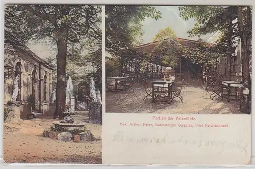 10129 Multi-image Ak Parties du moulin à fourrure à Siegmar vers 1908