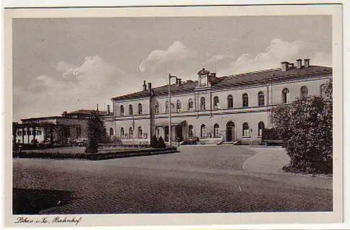 10115 Ak Löbau en Saxe Gare vers 1950