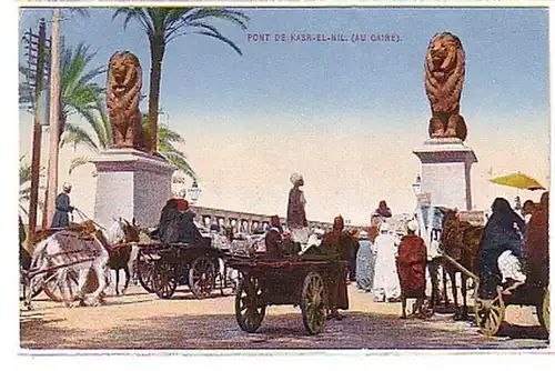10097 Ak Le Caire Pont de Kasr-el-Nil Egypte vers 1920