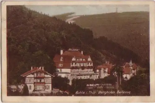 10068 Ak Ruhle in Thuringen Berghotel Bellevue 1929