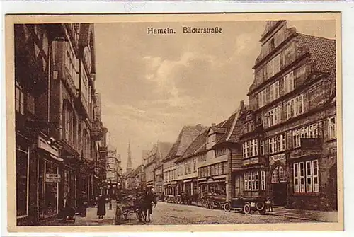10049 Ak Hameln Bäckerstraße avec magasins 1932