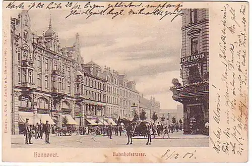 10036 Ak Hannover Bahnhofstrasse 1901