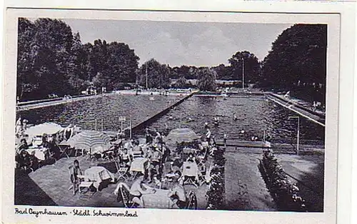 10033 Ak Bad Oeynhausen Städt. Schwimmbad um 1940