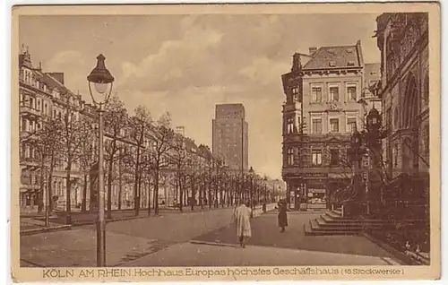 10028 Ak Cologne sur le Rhin Le plus haut bâtiment de l'Europe autour de 1920