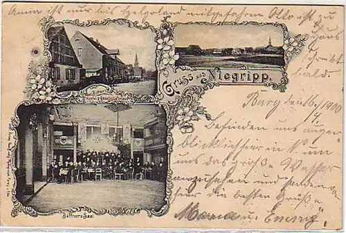 09989 Salut à l'Ak multi-image en Niegrich Brasserie etc. 1900