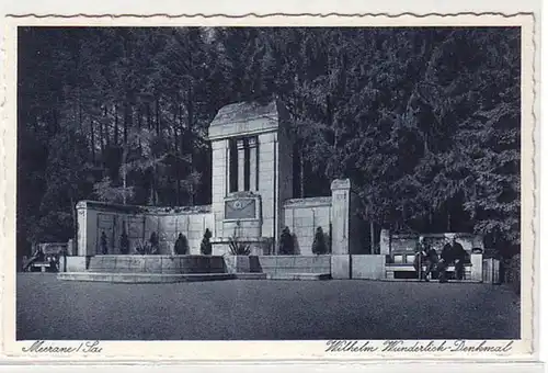 09962 Ak Meerane Wilhelm Monument merveilleux autour de 1940
