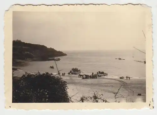 09943 Photo Port la Mer canon sur les flottilles 1940