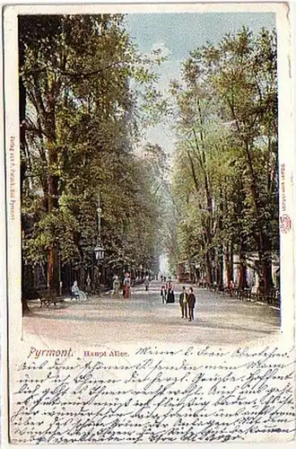 09938 Ak Pyrmont Haupt Allee 1902