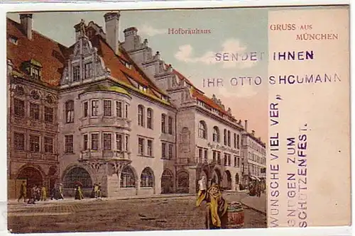 09932 Ak Gruss de Munich Hofbräushaus 1904